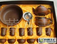 茶具銷售新趨勢(shì) 17件套龍鳳紫砂功夫茶具在家居市場(chǎng)的崛起